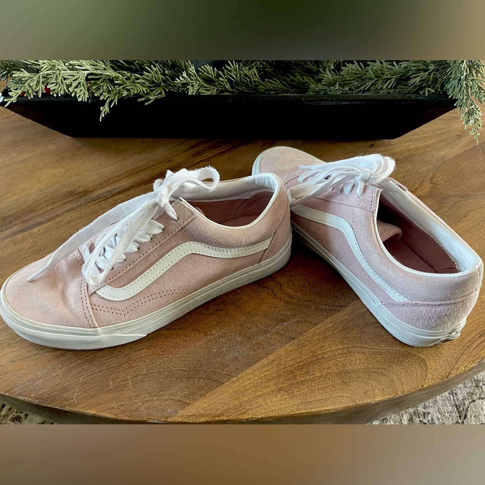 Vans Unisex Off The Wall Lace-Up Pink Suede Casual Shoes Sneakers Size W7.5/M6